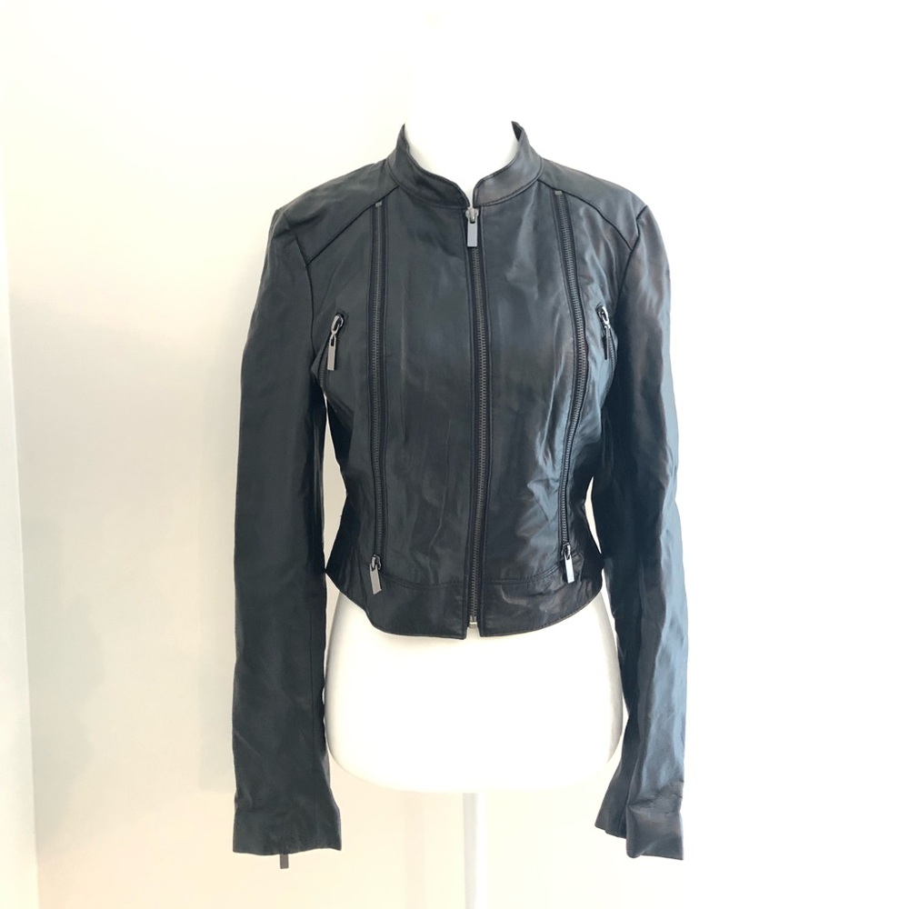 Bebe genuine leather jacket